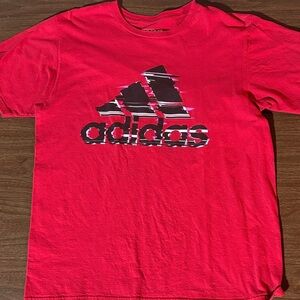 Adidas Distorted Logo Red Tee